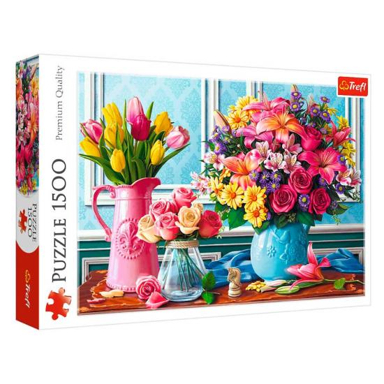 Trefl Puzzle Blumen in Vasen mit 1500 Teilen