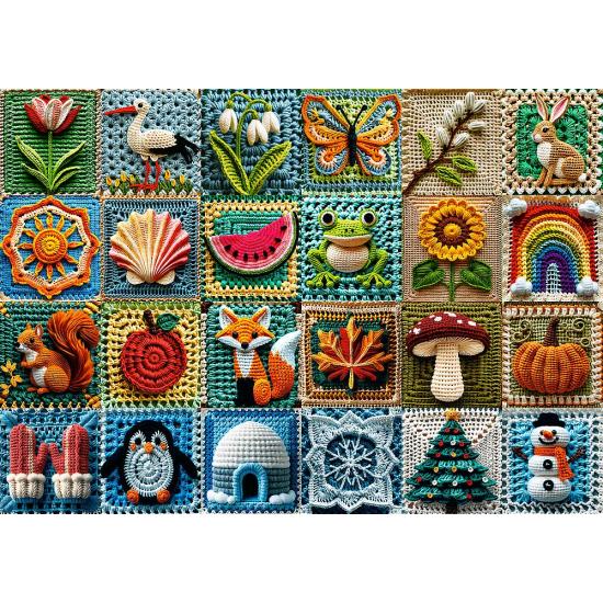 Puzzle Trefl Häkeln – Vier Jahreszeiten 1000 Teile