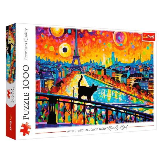 Puzzle Trefl Katze In Paris 1000 Teile