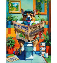 Trefl Puzzle Toilettenzeit des Corgis 1000 Teile