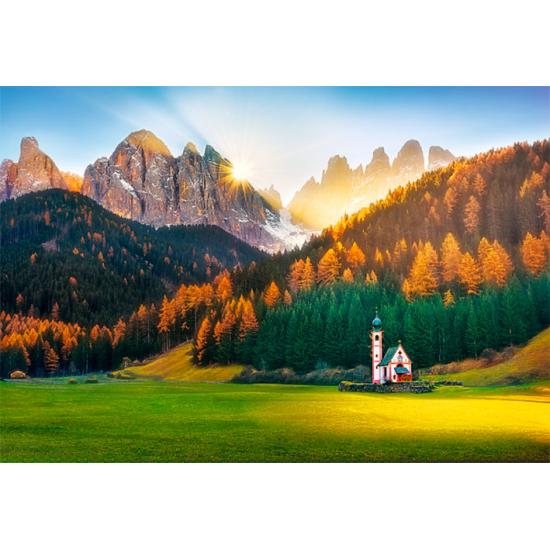 Trefl-Kirche in den Dolomiten, Italien Puzzle 1500 Teile