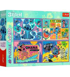 Puzzle Trefl Erstaunlicher Stitch XXL 4x250 Teile