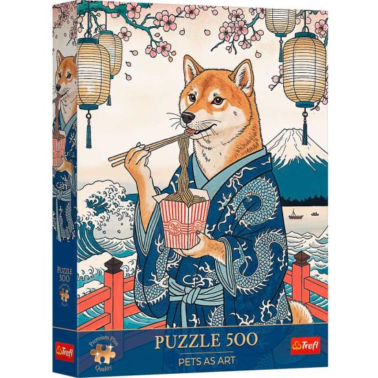 Puzzle Trefl Shibas Nudelmeditation 500 Teile