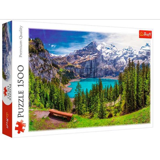 Trefl See Oeschinen, Schweizer Alpen 1500 Teile Puzzle