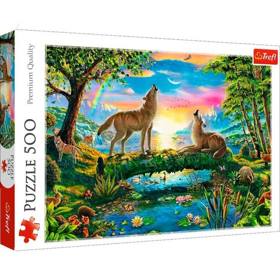 Trefl Puzzle Wölfe in der Natur 500 Teile