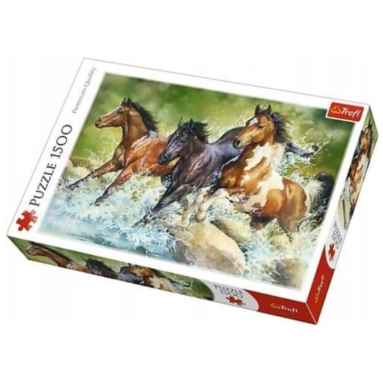 Trefl Puzzle Die drei wilden Pferde mit 1500 Teilen
