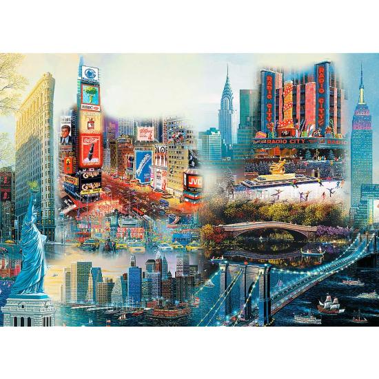 Trefl Holzpuzzle New York Collage 1000 Teile