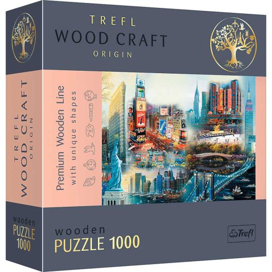 Trefl Holzpuzzle New York Collage 1000 Teile