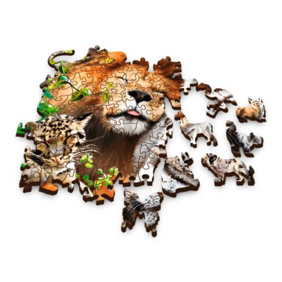 Trefl Holzpuzzle Wildkatzen im Dschungel 500 Teile