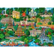 Trefl Holzpuzzle Berühmte Orte Frankreichs 1000 Teile