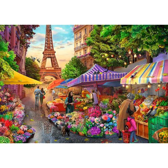 Puzzle Trefl Blumenmarkt, Paris 1000 Teile