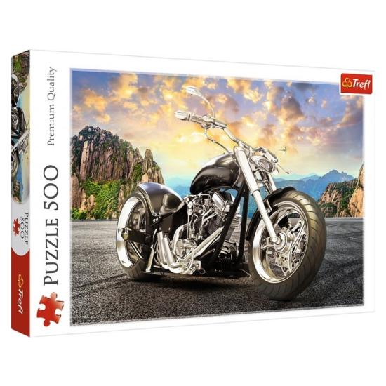 Trefl Schwarzes Motorrad-Puzzle 500 Teile
