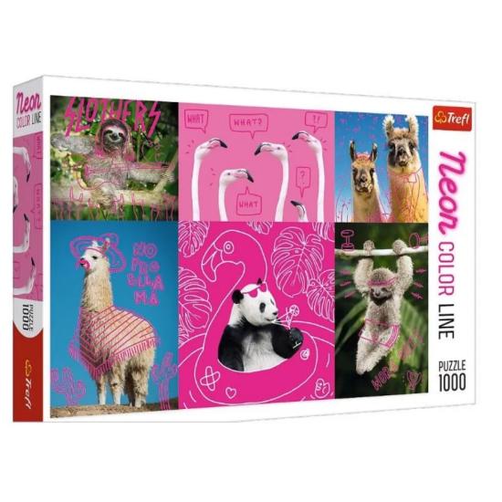 Trefl Neon Crazy Animals Puzzle 1000 Teile