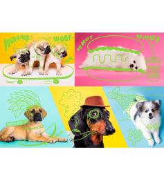 Trefl Neon Puzzle Mehr als Hunde 1000 Teile