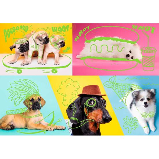 Trefl Neon Puzzle Mehr als Hunde 1000 Teile