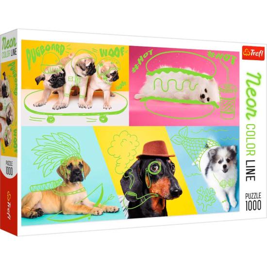 Trefl Neon Puzzle Mehr als Hunde 1000 Teile