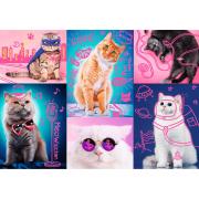 Trefl Neon Super Cats Puzzle 1000 Teile