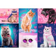 Trefl Neon Super Cats Puzzle 1000 Teile