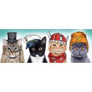 Trefl Panorama Cats Team Fluffy Puzzle mit 500 Teilen