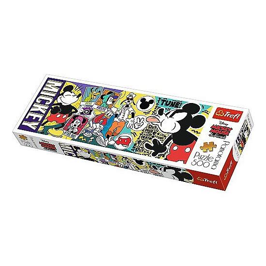 Puzzle Trefl Panorama Mickey Mouse, Die Legende von 500 Teilen
