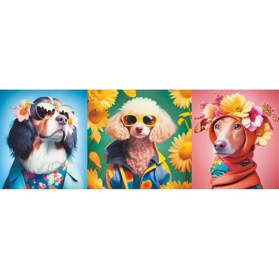 Trefl Panorama Dog Fashion Week Puzzle mit 500 Teilen