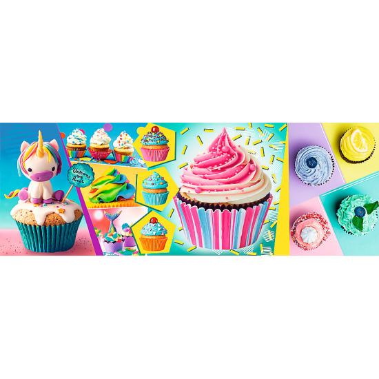 Trefl Panorama-Puzzle Bunte Cupcakes mit 1000 Teilen