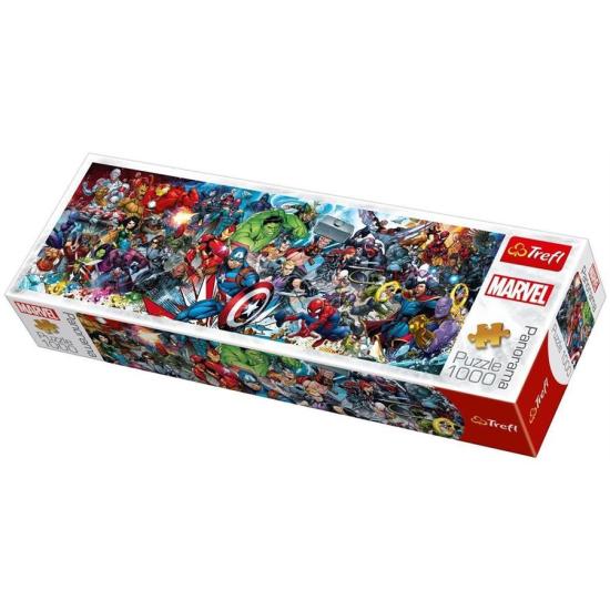 Trefl Panorama-Puzzle Treten Sie in das Marvel-Universum mit 100