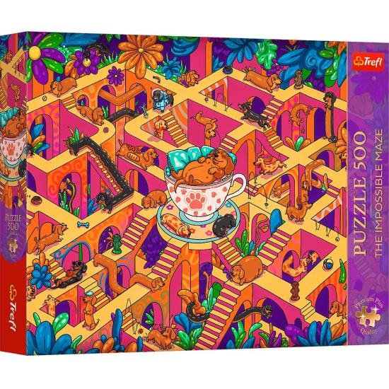 Puzzle Trefl Glückliche Dackel 500 Teile