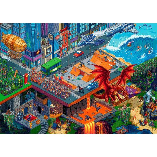 Puzzle Trefl Pixel City 1000 Teile