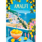 Puzzle Trefl Vintage-Poster: Amalfi, Italien 1000 Teile