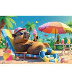 Puzzle Trefl Entspannung im Capybara-Stil XXL 100 Teile