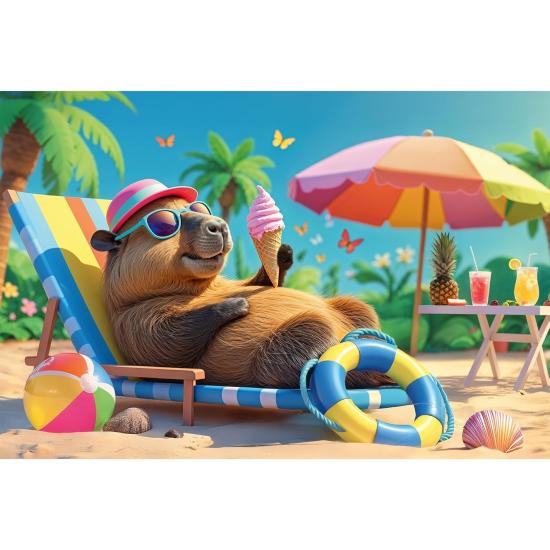 Puzzle Trefl Entspannung im Capybara-Stil XXL 100 Teile
