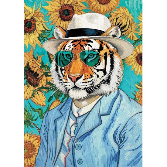 Puzzle Trefl Sir Tiger und die Sonnenblumen 500 Teile