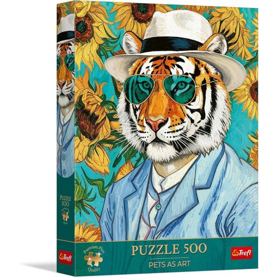 Puzzle Trefl Sir Tiger und die Sonnenblumen 500 Teile