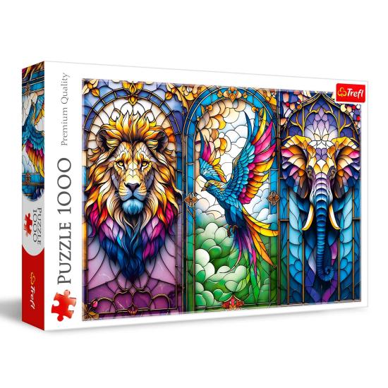 Puzzle Trefl Buntglas, Wildtiere 1000 Teile