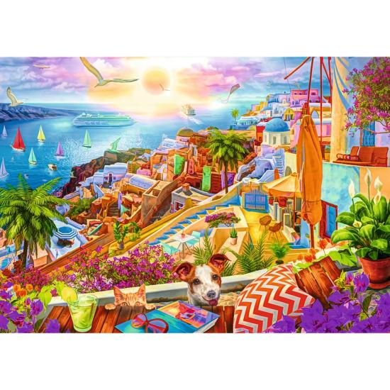 Puzzle Trefl Mit Besuch auf Santorini 1000 Teile