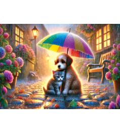Puzzle Yazz Unter Dem Regenschirm 1000 Teile