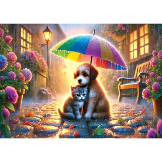 Puzzle Yazz Unter Dem Regenschirm 1000 Teile