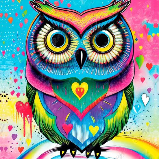 Yazz Owl Pop-Art-Puzzle mit 1023 Teilen