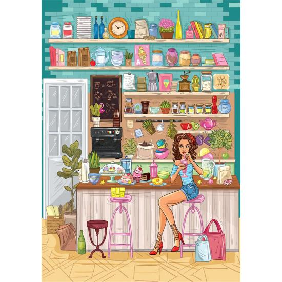 Puzzle Yazz Gemütliches Café 1000 Teile