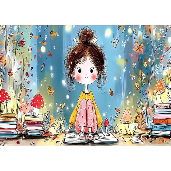 Puzzle Yazz Mädchen Und Bücher 1000 Teile