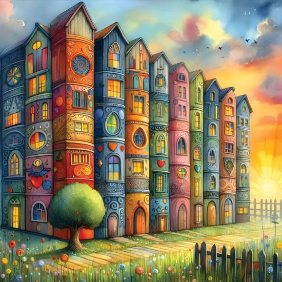 Puzzle Yazz Buchstadt mit 1023 Teilen