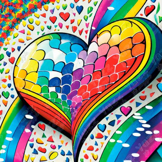 Yazz Mosaik-Herzpuzzle mit 1023 Teilen Yazz Mosaik-Herzpuzzle mit 1023 Teilen