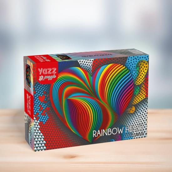 Yazz Regenbogenherz-Puzzle 1000 Teile
