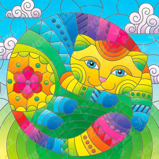 Yazz Cat in the Circle Puzzle 1023 Teile