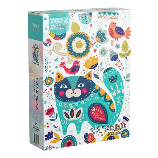 Puzzle Yazz Katze & Vögel 1000 Teile