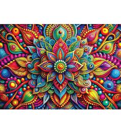 Puzzle Yazz Farbenfrohes Mandala 1000 Teile