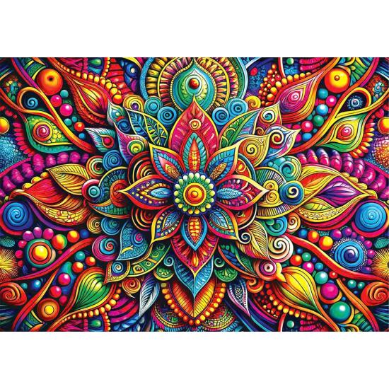Puzzle Yazz Farbenfrohes Mandala 1000 Teile