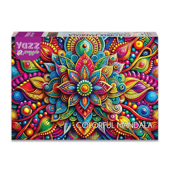 Puzzle Yazz Farbenfrohes Mandala 1000 Teile