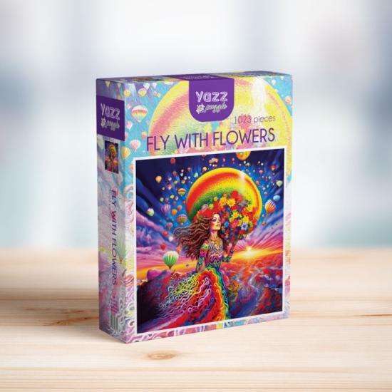 Yazz Puzzle Fliege mit Blumen aus 1023 Teilen
